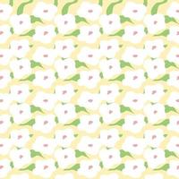 seamless pattern with minimal flower yellow background. vector