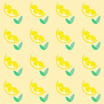 Seamless pattern with lemon. vector