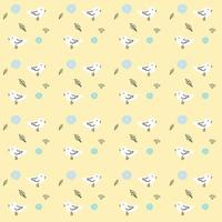 Seamless pattern with bird.minimal style. vector