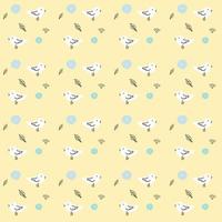 Seamless pattern with bird.minimal style. vector