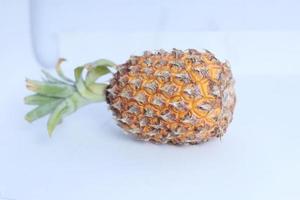 single whole pineapple isolated on a white background photo