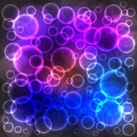 Scattered the glowing circles. Abstract colorful vector background. Easy to edit design template.