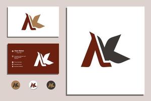 logo letters A and K vector