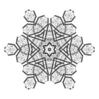 Decorative ornament. Symmetrical zen kaleidoscope vector