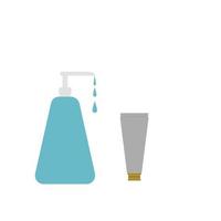 Bottle and tube of hand sanitizer for cleansing hand , safety in an epidemic and pandemic concept. I vector