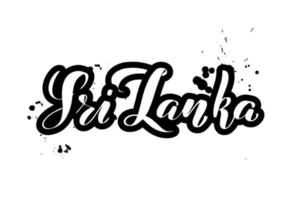 pincel inspirador escrito a mano con letras de sri lanka. ilustración de caligrafía vectorial aislada sobre fondo blanco. tipografía para pancartas, insignias, postales, camisetas, impresiones, carteles. vector