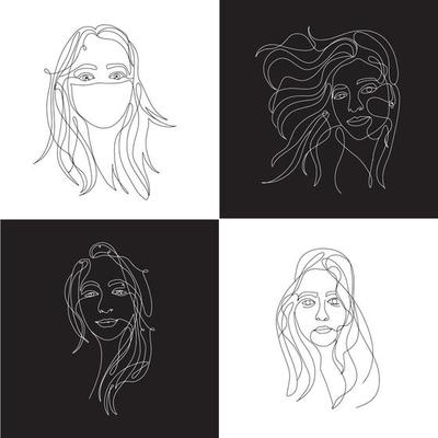 Continuous white line on black background, one line, drawing of face and hairstyle, fashion concept, woman beauty minimalist, vector stock illustration for tshirt, slogan design print graphics style 7728001 Vector Art at Continuous white line on black background, one line, drawing of face and hairstyle, fashion concept, woman beauty minimalist, vector stock illustration for tshirt, slogan design print graphics style 7728001 Vector Art at