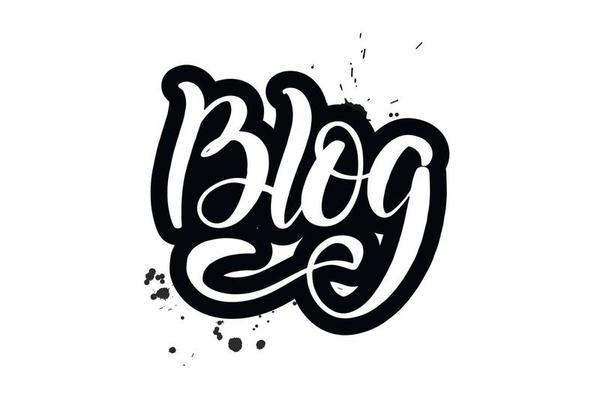 Inspirational handwritten brush lettering blog. Vector calligraphy illustration isolated on white background. Typography for banners, badges, postcard, tshirt, prints, posters.