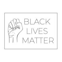 Para el racismo. las vidas de los negros son importantes. gesto de brazo afroamericano. contra la discriminación, ayuda para combatir el afiche del racismo, pancarta de aceptación de la tolerancia. Ilustración de stock de vector de plantilla de igualdad de personas.