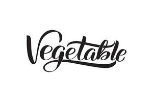 Inspirador pincel escrito a mano con letras vegetales. ilustración de caligrafía vectorial aislada sobre fondo blanco. tipografía para pancartas, insignias, postales, camisetas, impresiones, carteles. vector