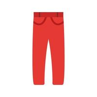 cálido pantalón plano icono multicolor vector