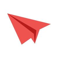 Paper Plane Flat Multicolor Icon vector