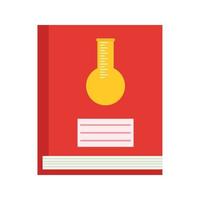 Chemistry Book Flat Multicolor Icon vector