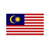 Malaysia Flat Multicolor Icon vector