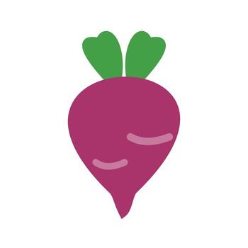 Beet Flat Multicolor Icon vector