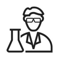 Scientist Line Icon vector