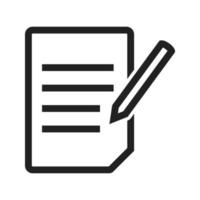 Official Document Line Icon vector