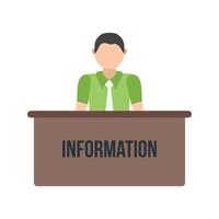 Information Desk Flat Multicolor Icon vector