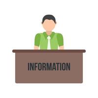 Information Desk Flat Multicolor Icon vector