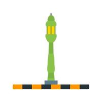 Lamp Post Flat Multicolor Icon vector