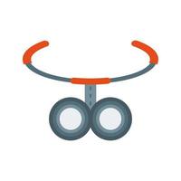 Headlamp Flat Multicolor Icon vector