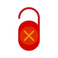 Do not Disturb Flat Multicolor Icon vector