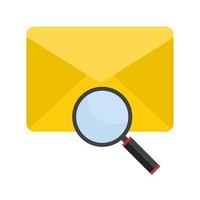 Find Mail Flat Multicolor Icon vector