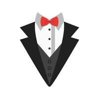 Men's Suit Flat Multicolor Icon vector