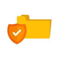 Vulnerable Folder Flat Multicolor Icon vector