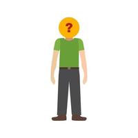 Unrecognizable Man Flat Multicolor Icon vector