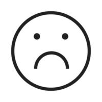 Sad Line Icon vector