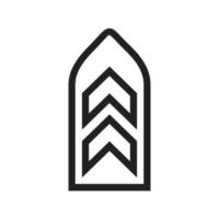 Badge II Line Icon vector