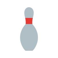 Bowling Pin Flat Multicolor Icon vector