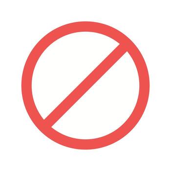 Prohibited Flat Multicolor Icon vector