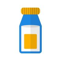 Milk Bottle Flat Multicolor Icon vector