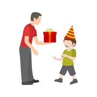 Child Birthday Flat Multicolor Icon vector