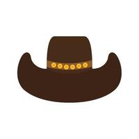 Cowboy Hat Flat Multicolor Icon vector