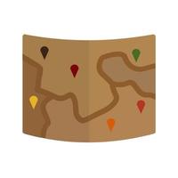 Map Flat Multicolor Icon vector