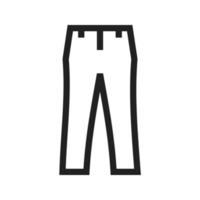 icono de línea de pantalones vector