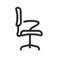icono de línea de silla de oficina ii vector