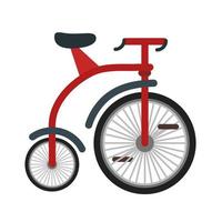bicicleta, plano, multicolor, icono vector