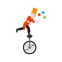 Juggling Balls Flat Multicolor Icon vector