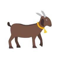 Goat Flat Multicolor Icon vector