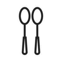 Spoons Line Icon vector