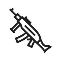 Machine Gun Line Icon vector
