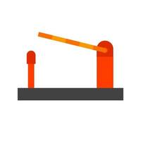 Check Post Barrier Flat Multicolor Icon vector