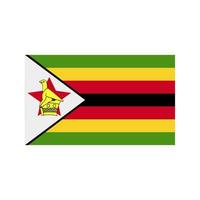 Zimbabwe Flat Multicolor Icon vector