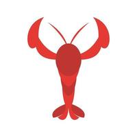 Lobster Flat Multicolor Icon vector