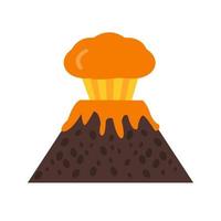 volcán plano icono multicolor vector