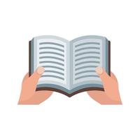 Holding Book Flat Multicolor Icon vector